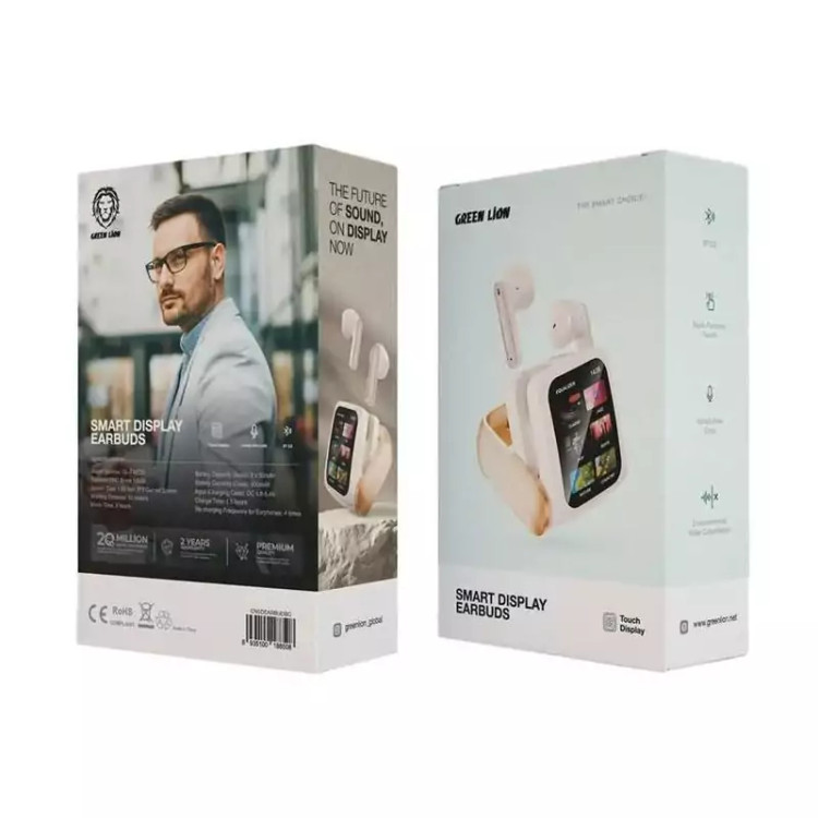 هندزفری بلوتوثی اورجینال گرین لاین مدل GREEN LION SMART DISPLAY EARBUDS با گارانتی 18 ماهه (اصلی)