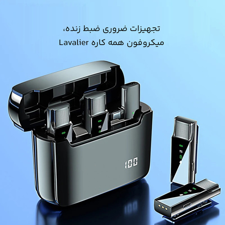میکروفن بی سیم گرین لاین مدل 2in1 Digital Display Type-C