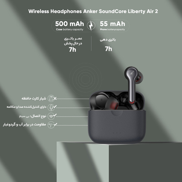 ایرپاد بی سیم انکر مدل SoundCore Liberty Air 2