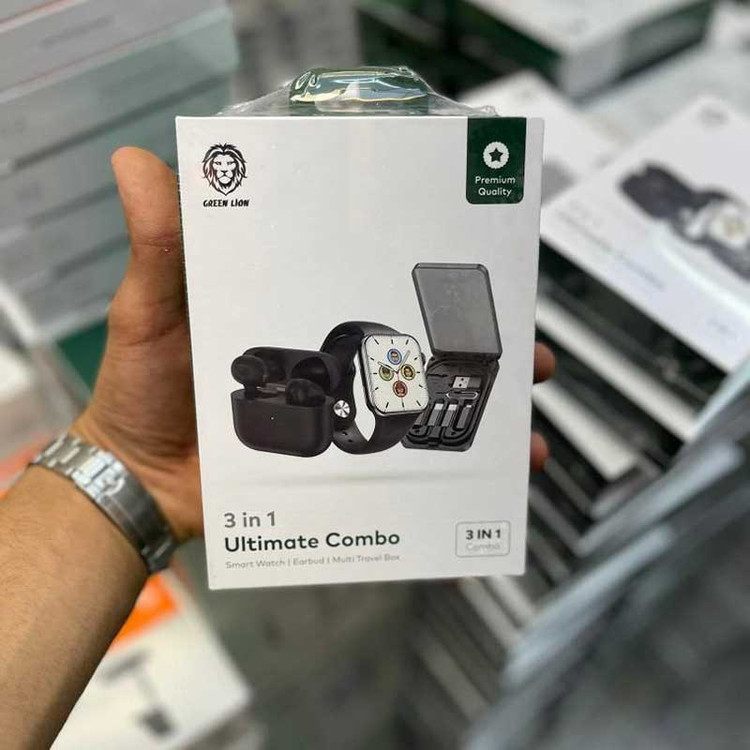 ساعت-ایرپاد-کابل گرین لاین مدل 3in1 Ultimate Combo 49mm